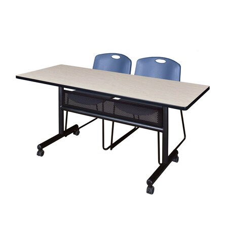 Kobe Rectangle FlipTop Table, 60" W, 29" H, Laminate Top, Maple MKFTM6024PL44BE